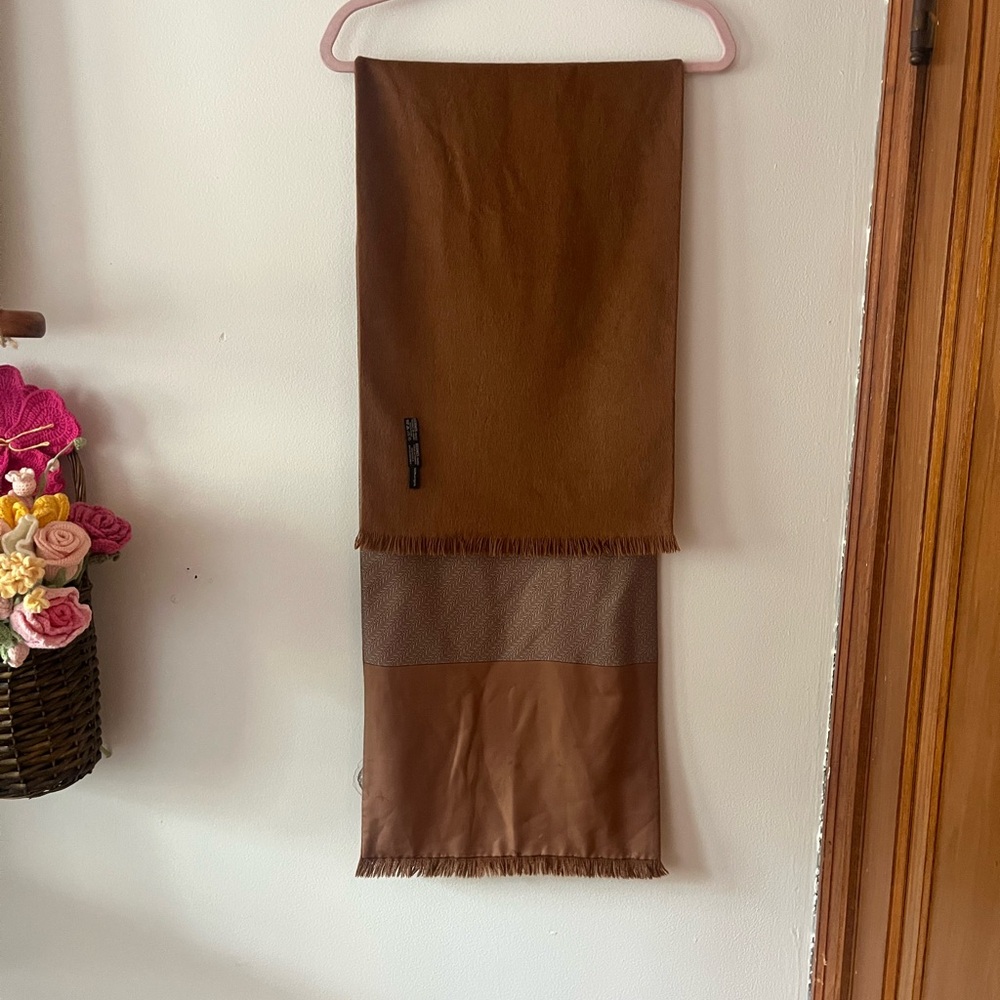 Hermes Camel Brown Angora Scarf